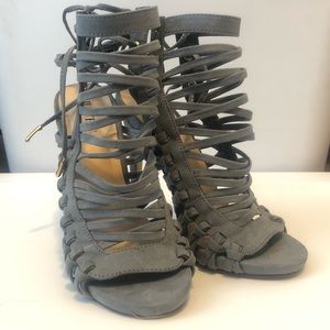 Suede look strappy sandal